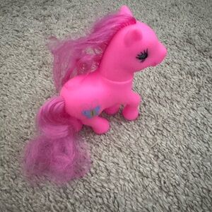 Vintage 1980s My Little Pony G1 Pink Pony Butterfly Symbol Toy Collectible